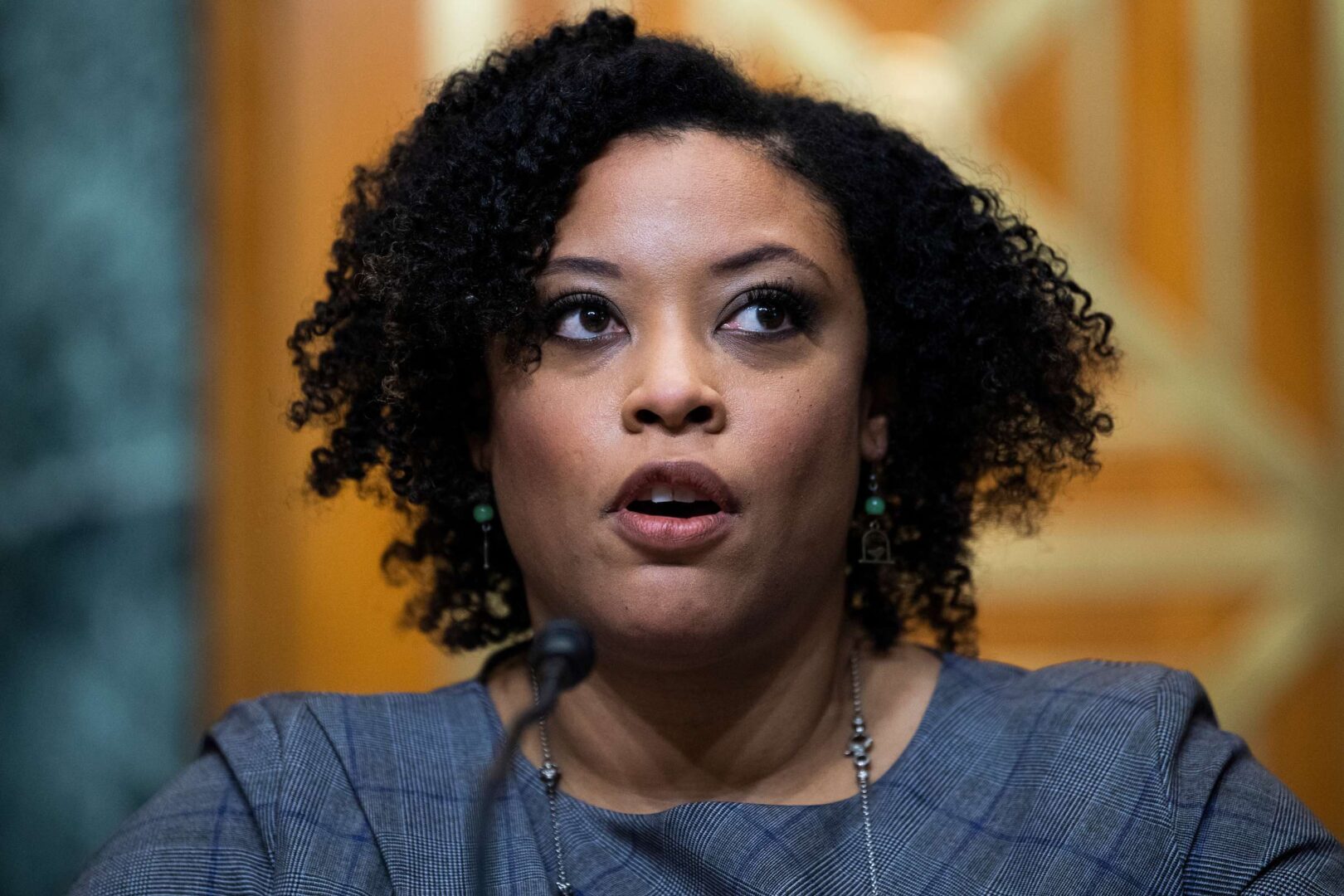 Young testifies at her confirmation hearing on March 2, 2021 to be deputy director of the Office of Management and Budget.