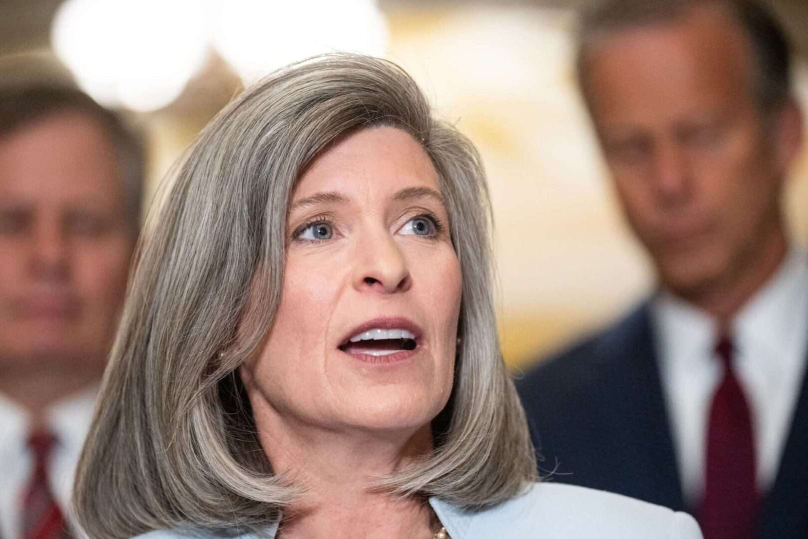 Sen. Joni Ernst, R-Iowa, says a China competition package Democrats want to assemble can be bipartisan if they keep it targeted and avoid letting it become "some sort of omnibus Christmas bill."