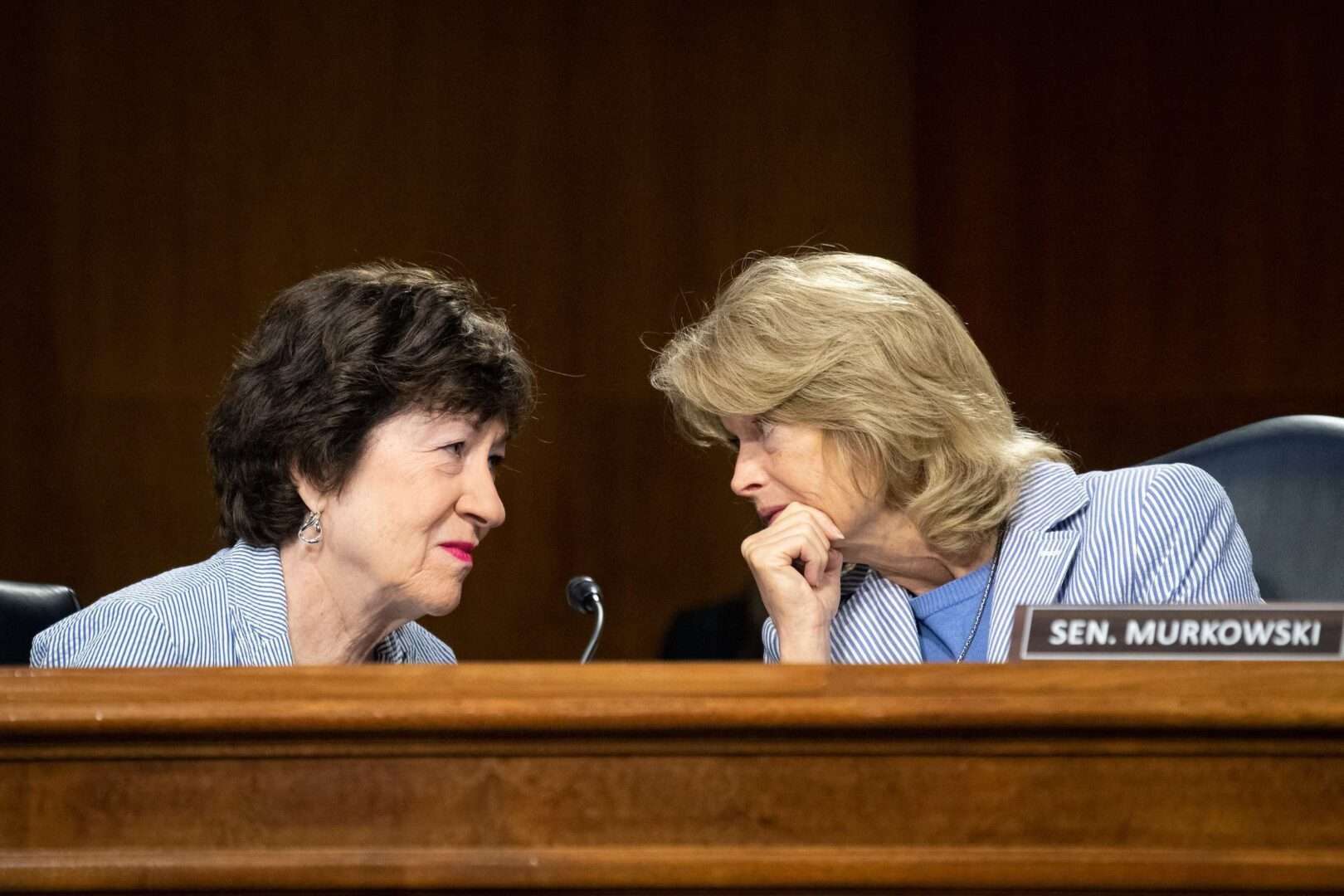 Earmarks in Senate spending bills would send the most dollars to Maine, home of Republican Sen. Susan Collins, left, and the most money per capita to Alaska, home of Republican Sen. Lisa Murkowski. 