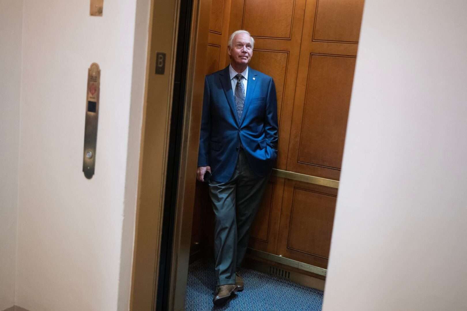 Sen. Ron Johnson blocked consideration of a three-bill spending package on the floor.