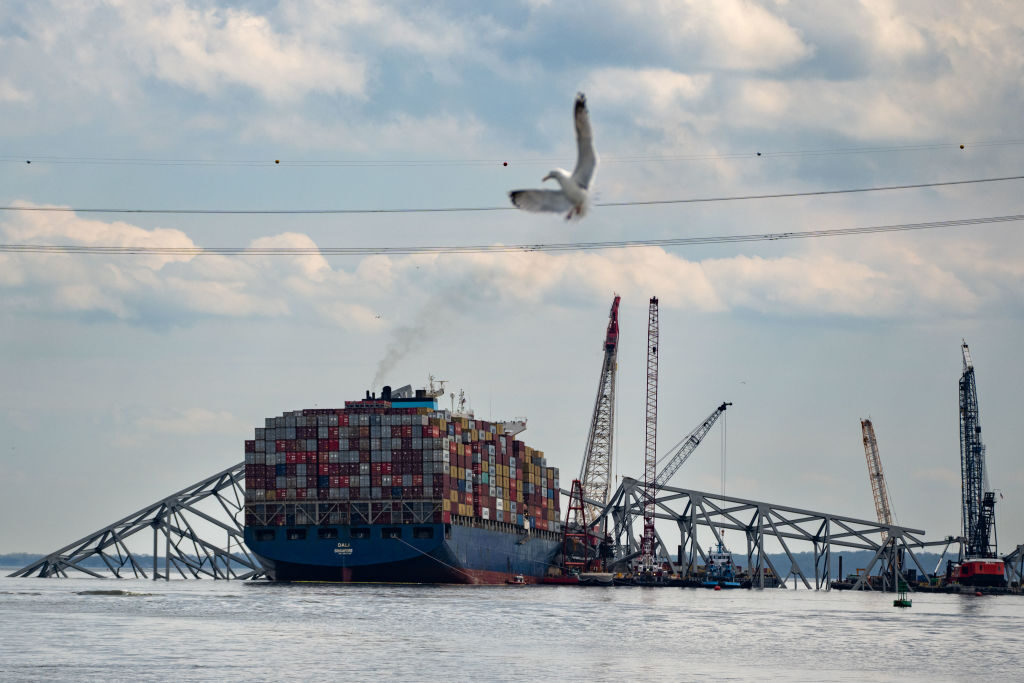 Salvage crews last week continued to remove wreckage from the cargo ship Dali after the collapse of the Francis Scott Key Bridge in Baltimore.