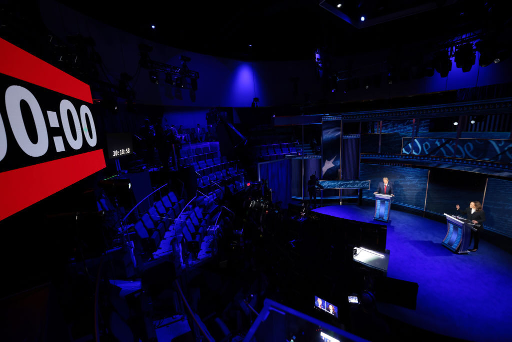 Introducing another debate would create both opportunity and huge risk for both candidates, Winston writes. Above, Donald Trump and Kamala Harris debate for the first time in Philadelphia on Sept. 10. 