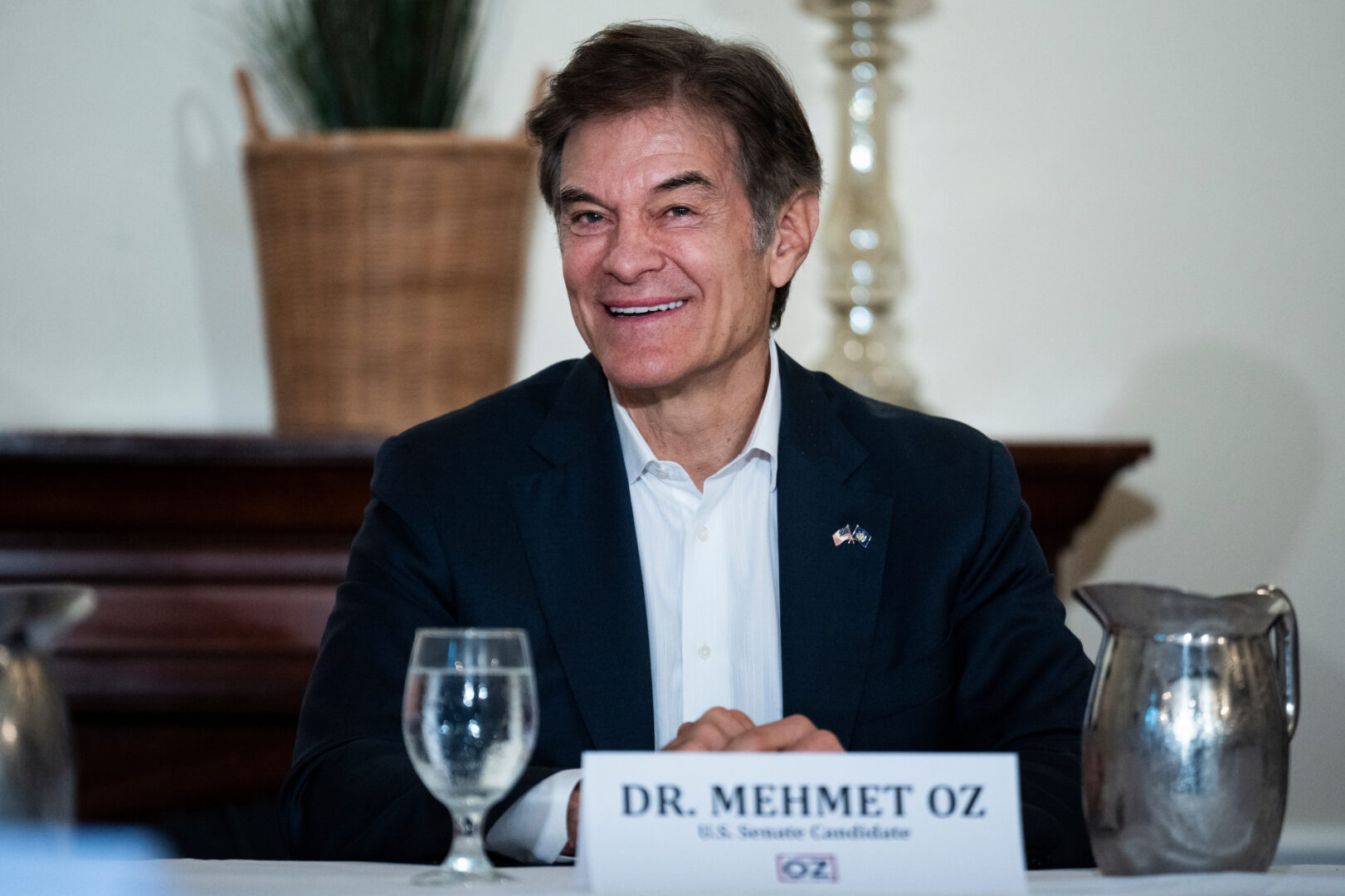 Mehmet Oz speaks during a meeting with business leaders at Washington Crossing, Pa., on Nov. 6, 2022. President-elect Donald Trump announced his intent to nominate Oz to serve as administrator of the Centers for Medicare and Medicaid Services.