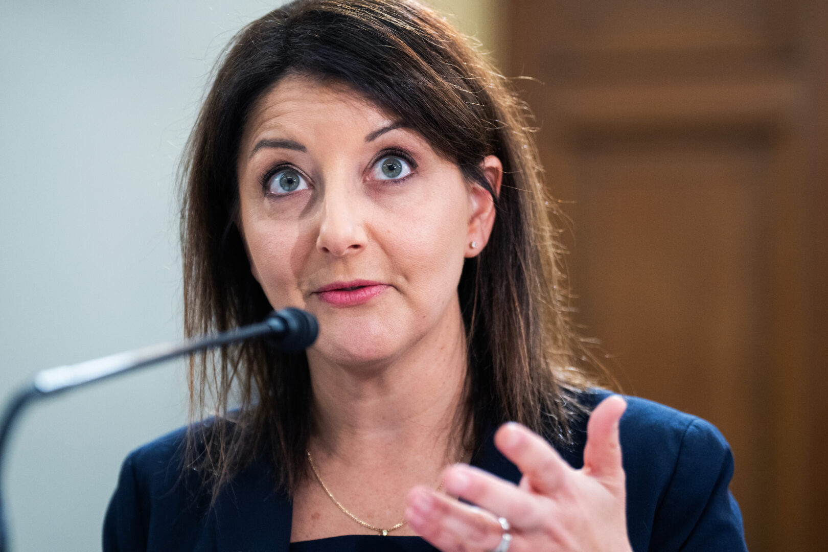 Mandy Cohen, director of the Centers for Disease Control and Prevention, testifies at a hearing on Nov. 30, 2023. 