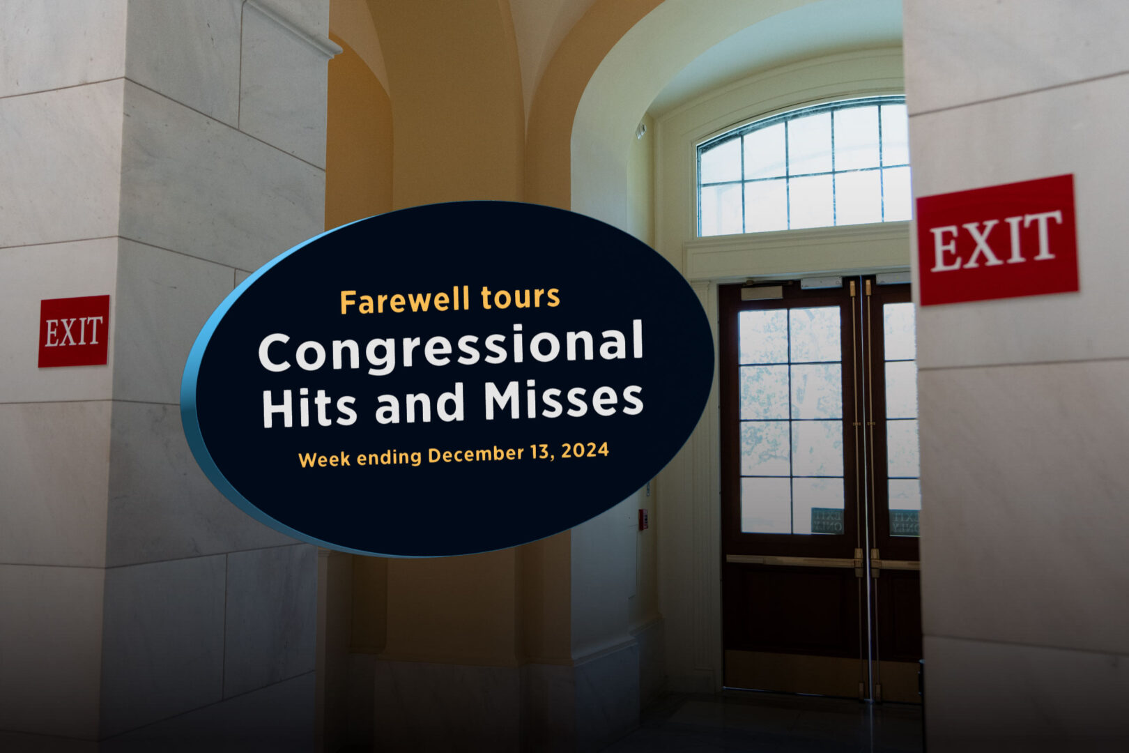 This week saw many departing lawmakers giving their final thoughts before heading for the exits.