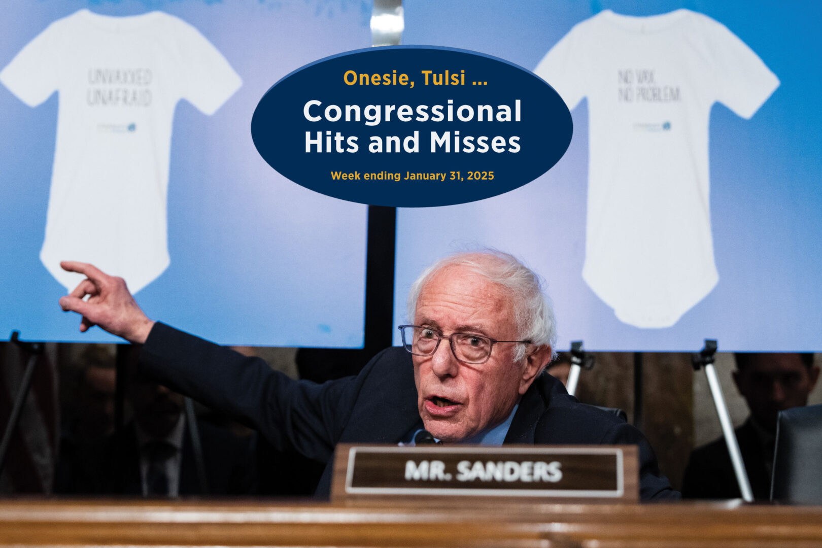 Sen. Bernie Sanders questions Robert F. Kennedy Jr.,  President Donald Trump’s nominee to lead the Department of Health and Human Services, during the Senate Finance Committee’s confirmation hearing in the Dirksen Office building on Wednesday.