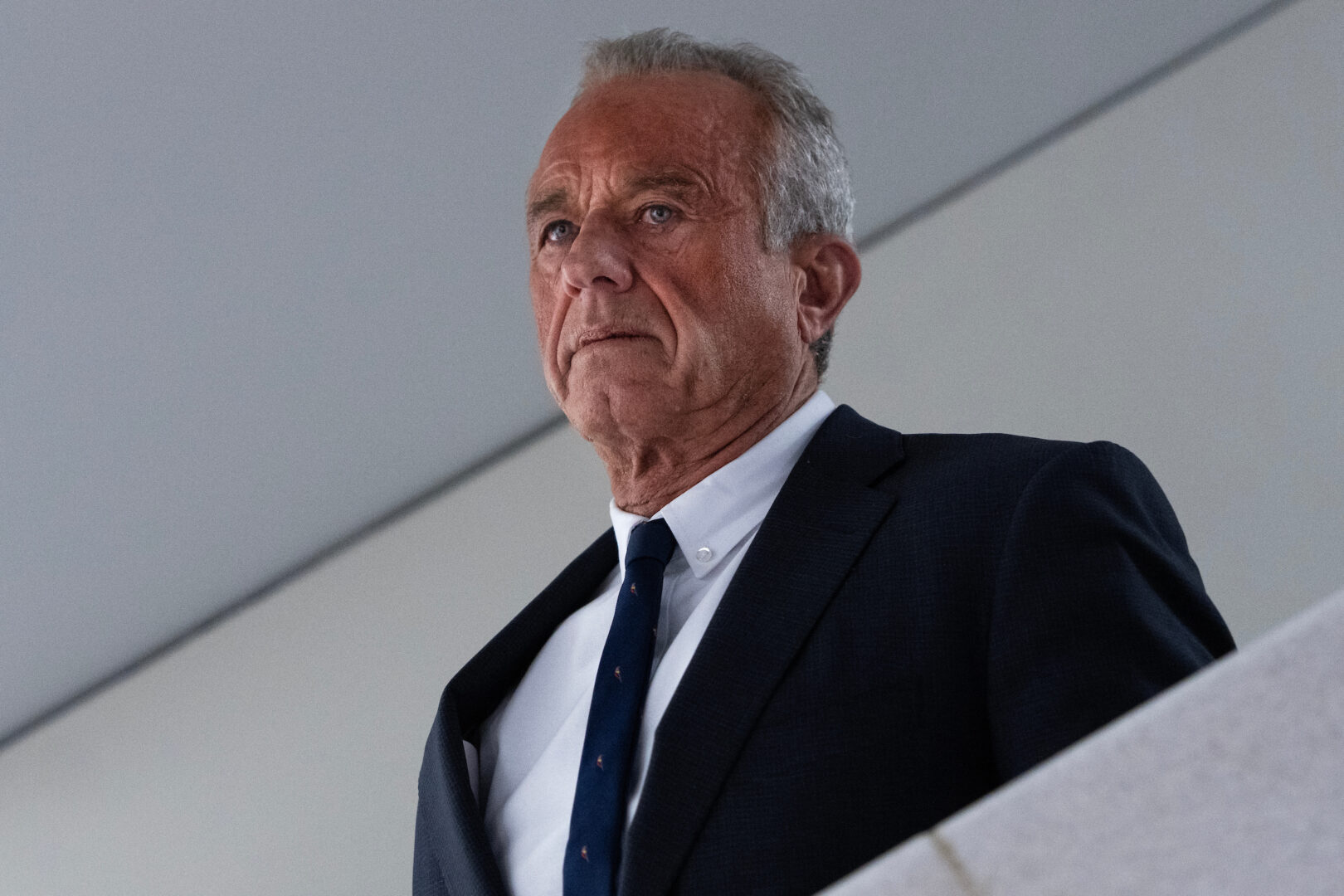 Robert F. Kennedy Jr.,  President Donald Trump's nominee to be secretary of Health and Human Services, arrives for his Senate Finance Committee confirmation hearing Wednesday.