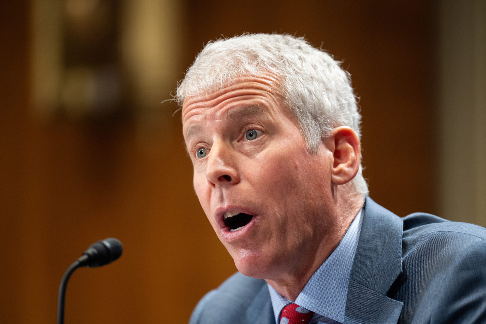 Chris Wright, the expected secretary of Energy nominee, testifies before the Senate Energy and Natural Resources Committee during his confirmation hearing on Wednesday. 