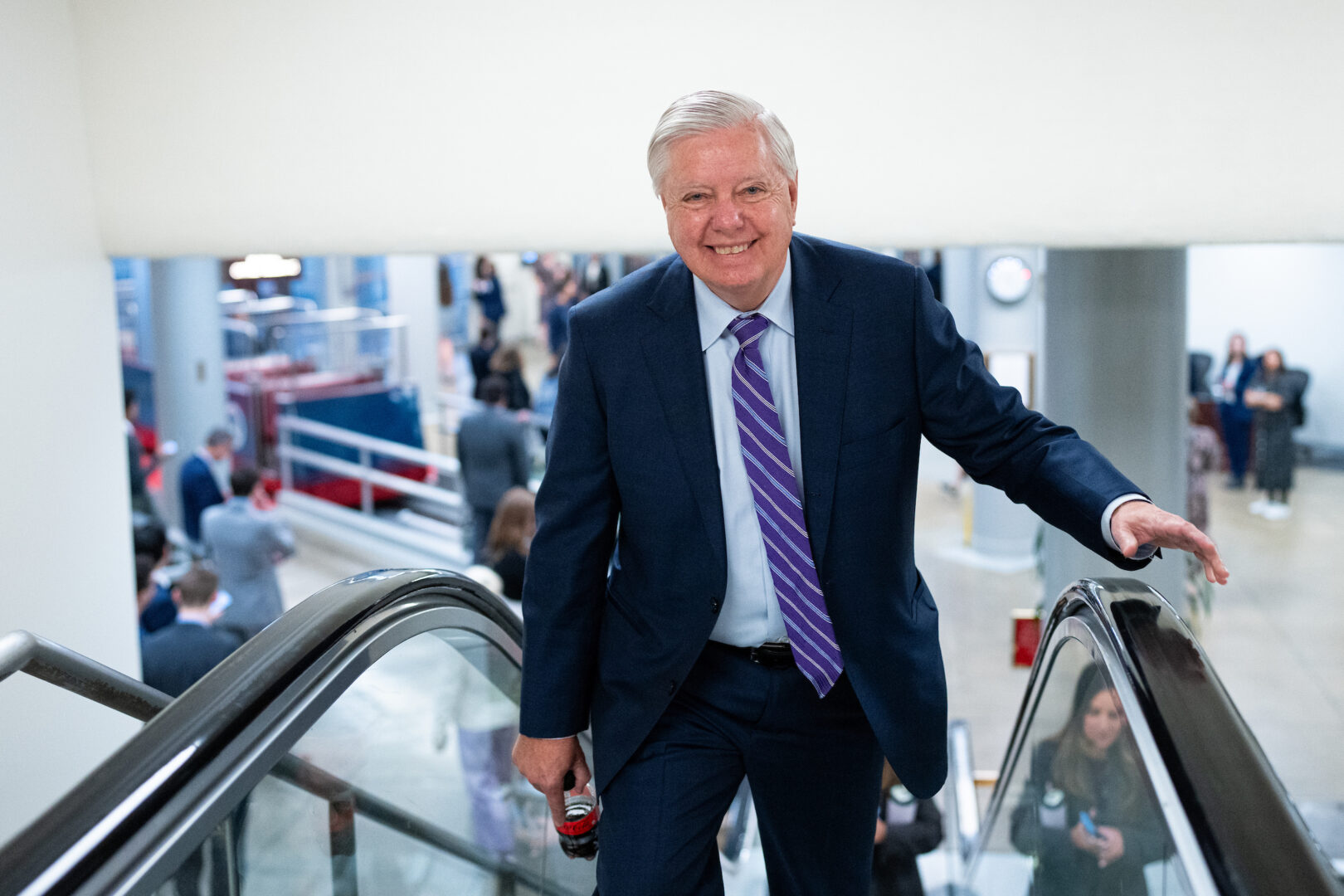 Sen. Lindsey Graham, R-S.C., arrives in the Capitol for a vote on Wednesday. (Bill Clark/CQ Roll Call)