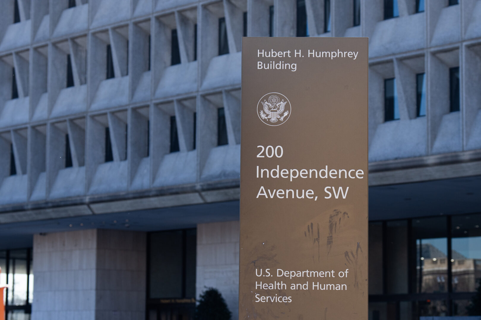 U.S. Department of Health and Human Services in the Hubert H. Humphrey Building in Washington on March 10.