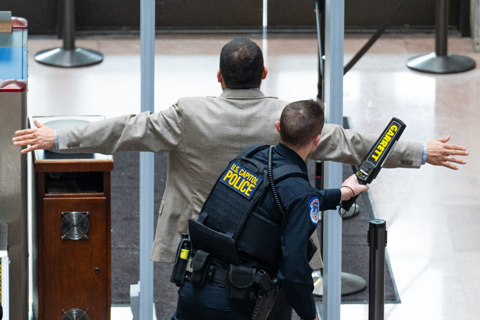 Capitol Police are reviewing screening procedures after a series of recent incidents.