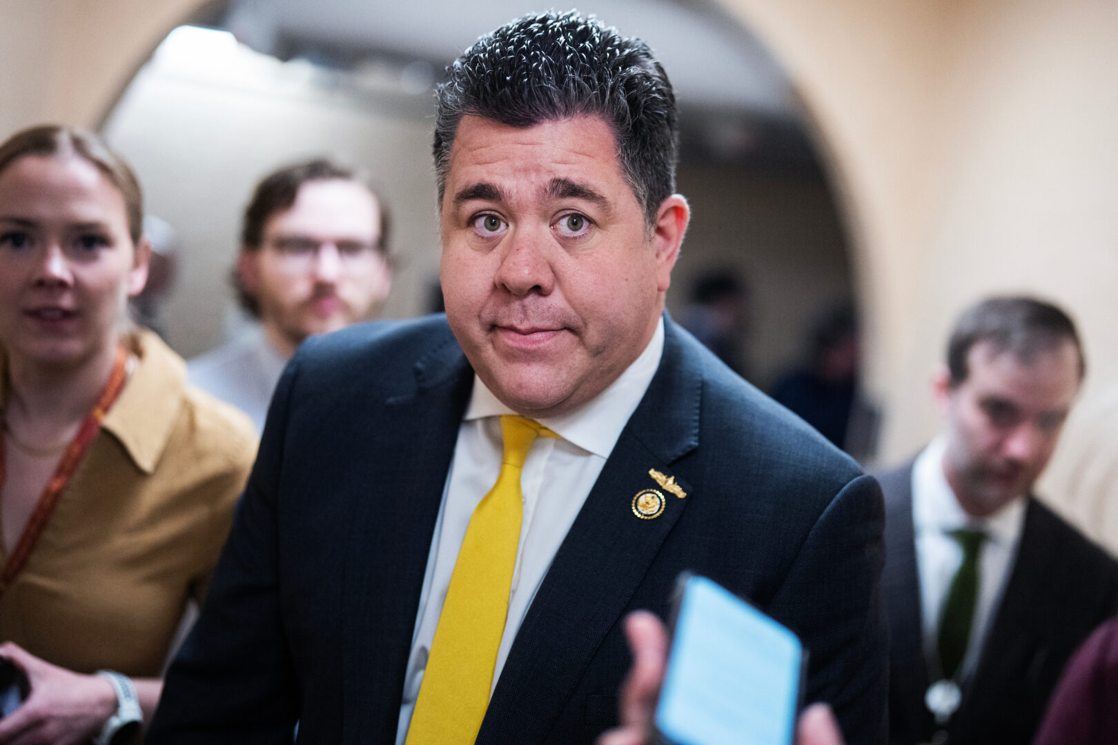“It’s going to take a lot more of these kinds of conversations, ultimately, to get to an understanding that 99 percent of the House Republican Conference can agree with,” Rep. Nick LaLota, R-N.Y., shown in February, said Tuesday. 