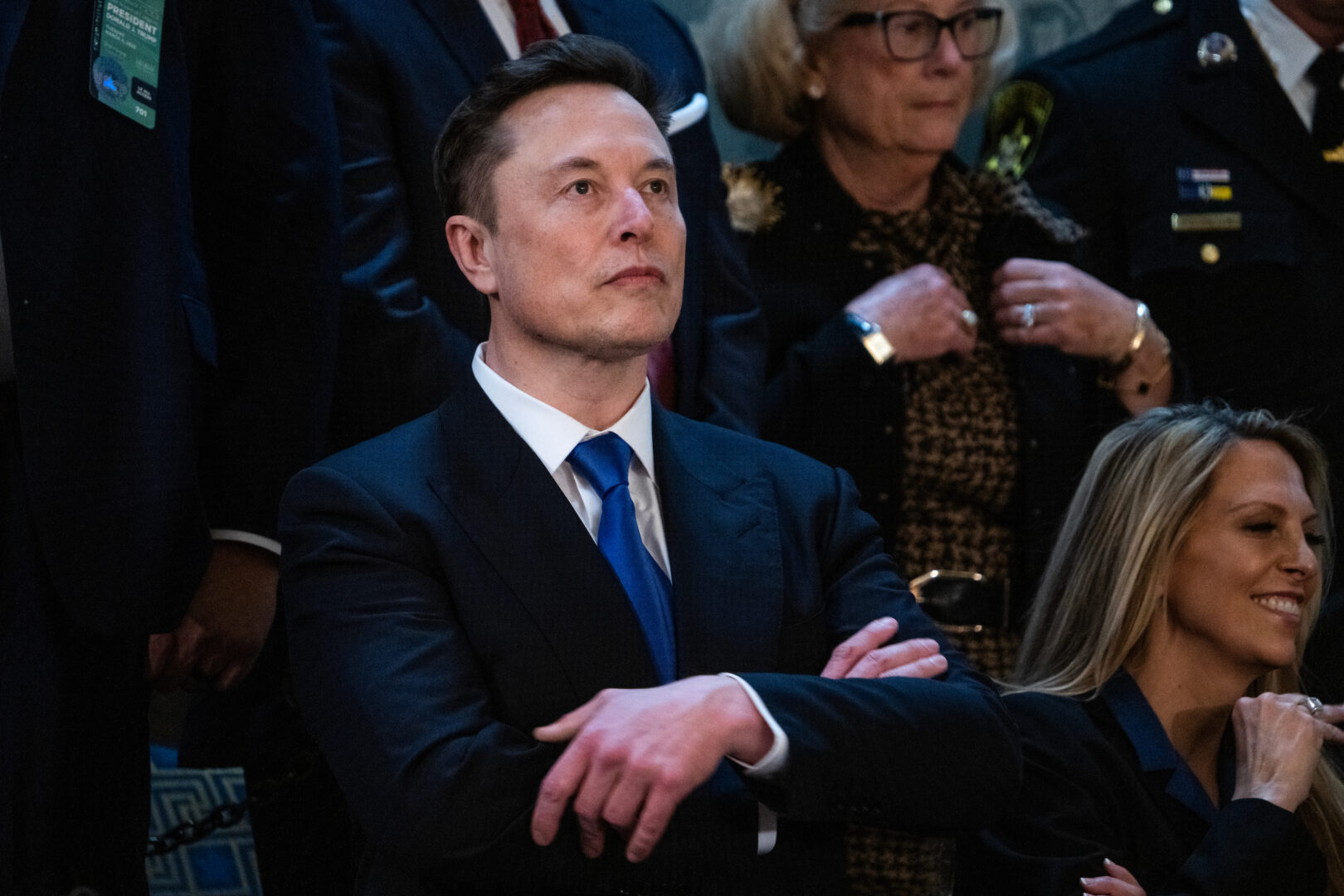 Elon Musk attended President Trump’s address to Congress in March.