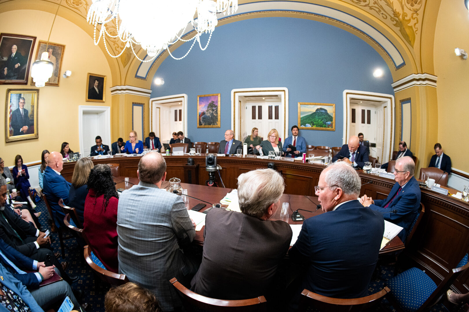Former Roll Callers Christina Bellantoni and Neda Semnani have been leading their students on a tour of Washington during a time when Congress has been debating significant changes to tax and entitlement laws, such as at the House Rules Committee, shown here last week. 
