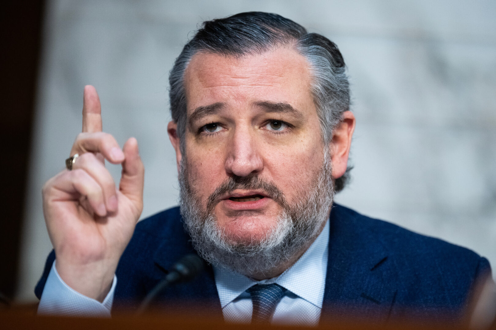 Senate Commerce Chairman Ted Cruz, R-Texas, seen at a panel hearing in January, has said he will unveil his own AI regulation moratorium legislation. (Tom Williams/CQ Roll Call)