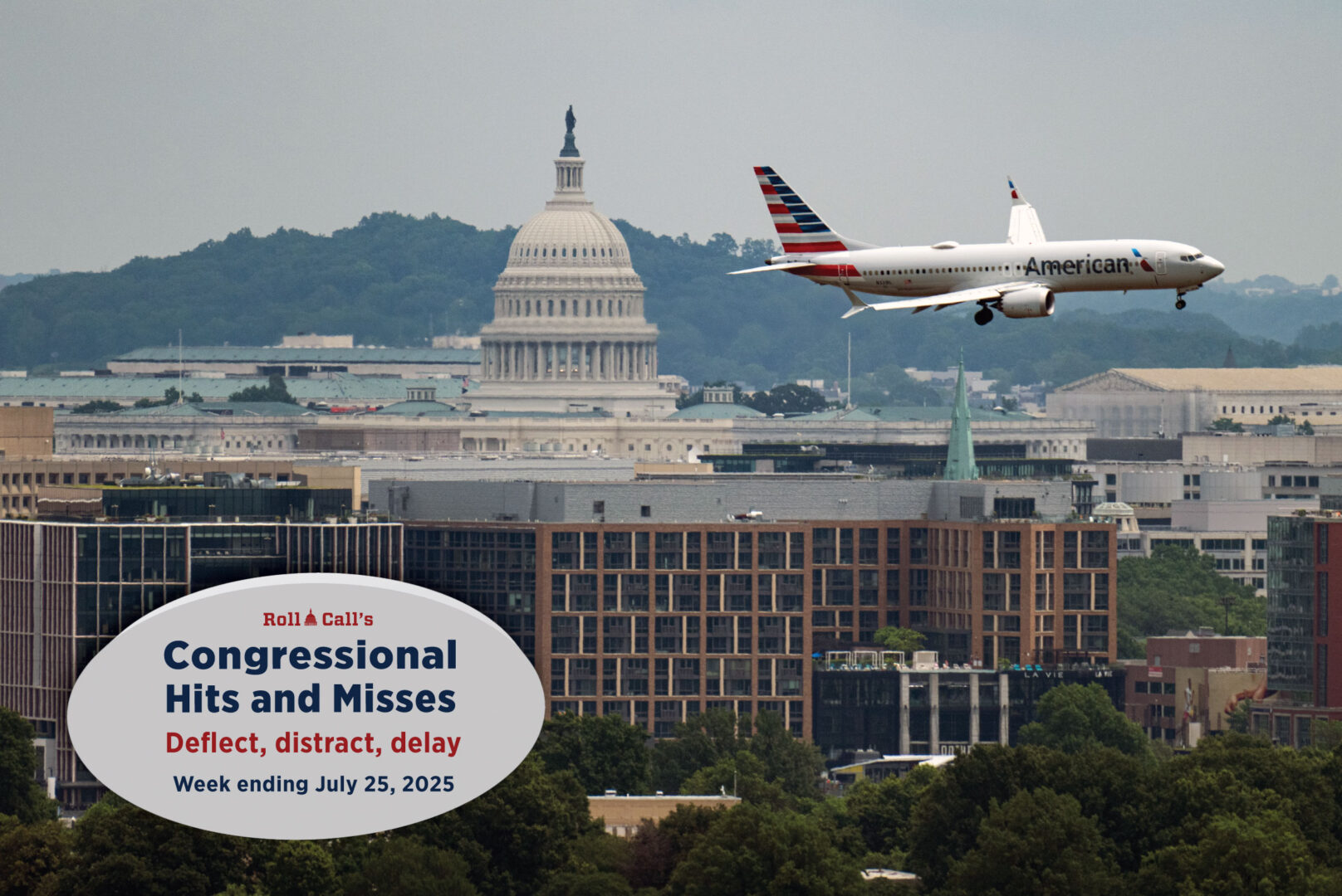An American Airlines jet comes in for a landing at Ronald Reagan Washington National Airport on June 14.