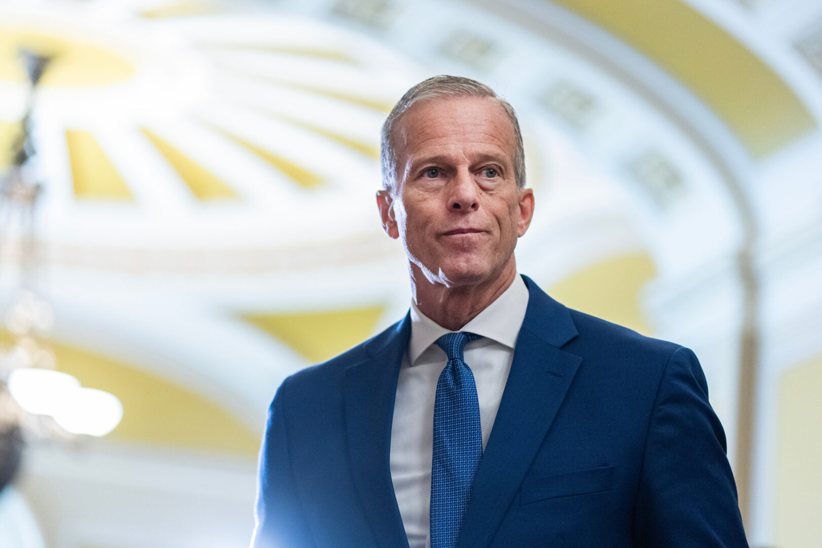 “We’re hearing people out and we are obviously weighing what an amendment process on the floor … might look like, what if any changes could be made in advance of the floor,” Senate Majority Leader John Thune, R-S.D., seen here on July 9, said Monday.
