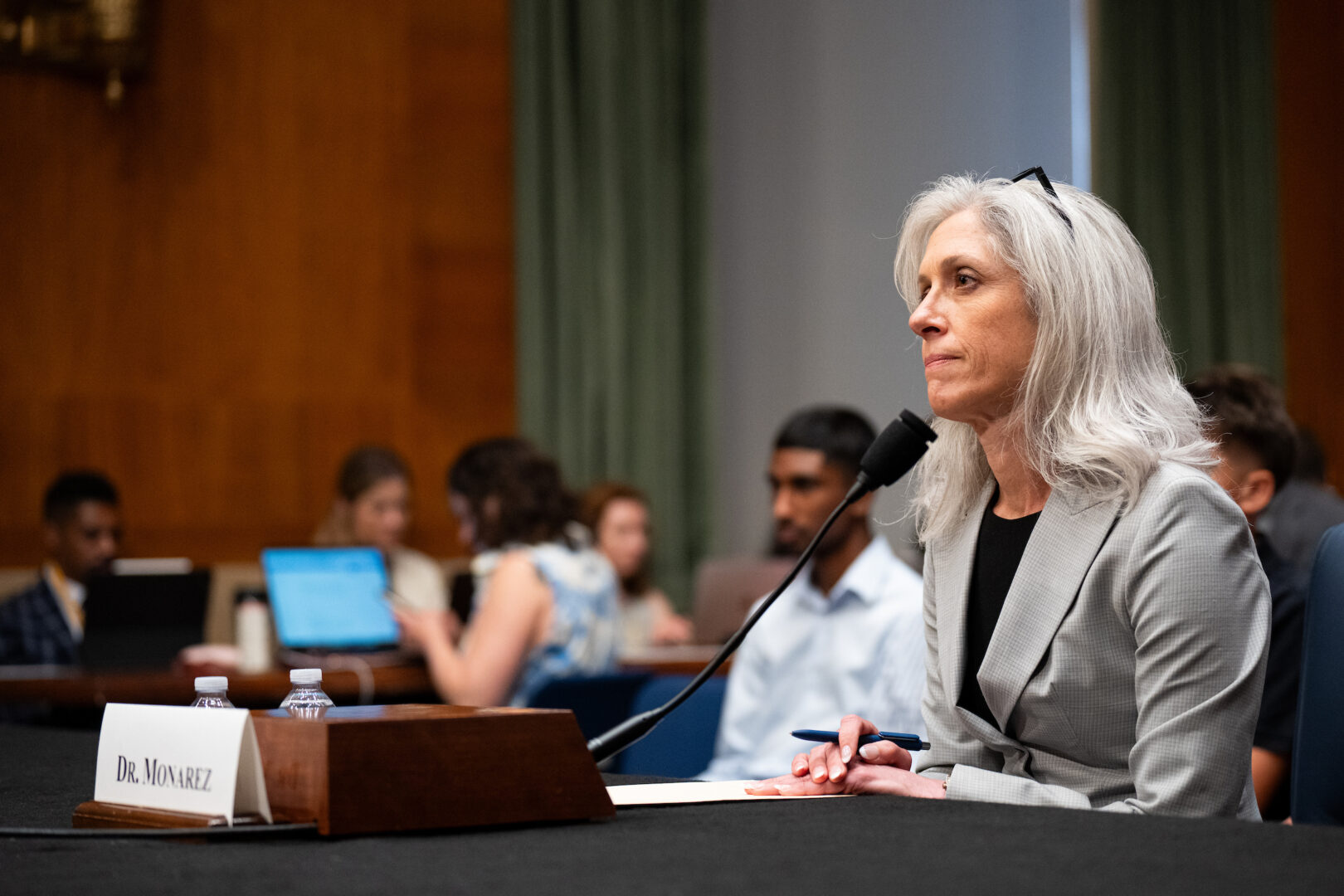 Susan Monarez at her CDC confirmation hearing on June 25. 
