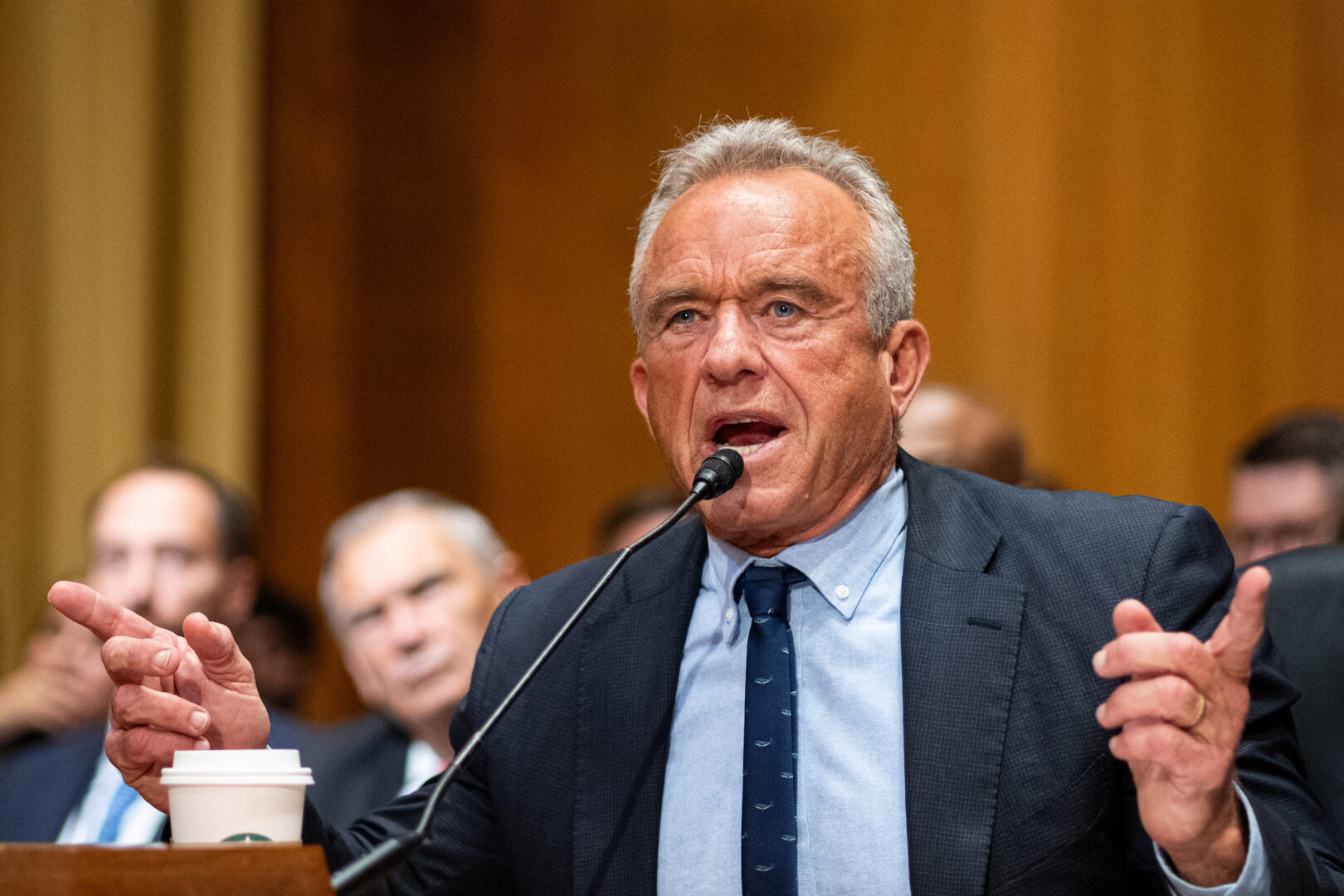 Secretary of Health and Human Services Robert F. Kennedy Jr. testifies at a Senate Finance Committee hearing this month. 