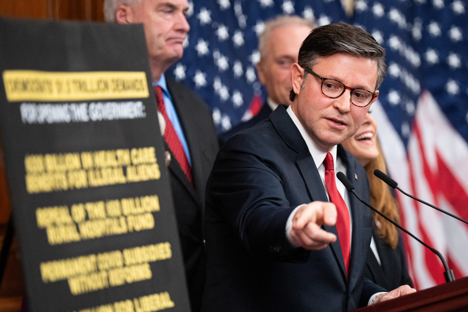 Speaker Mike Johnson, R-La., said he has no intention of negotiating with Democrats until the shutdown ends.