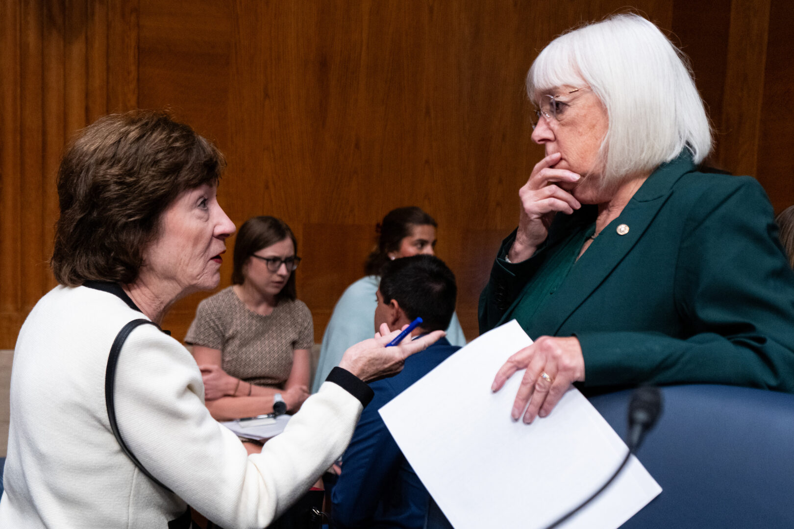 Senate Appropriations Chair Susan Collins, R-Maine, at left, and ranking Democrat Patty Murray of Washington will meet with their House counterparts to map strategy.