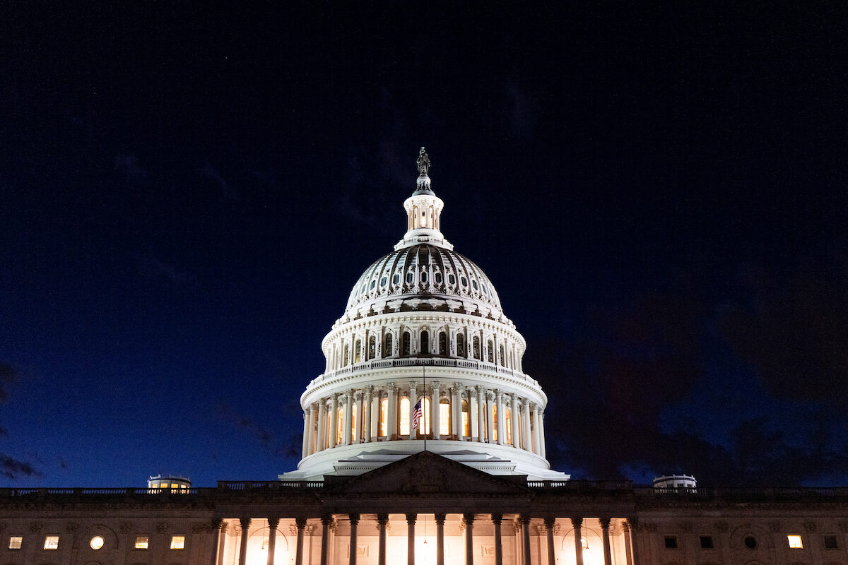 The Capitol dome is illuminated on Nov. 12. (Bill Clark/CQ Roll Call)