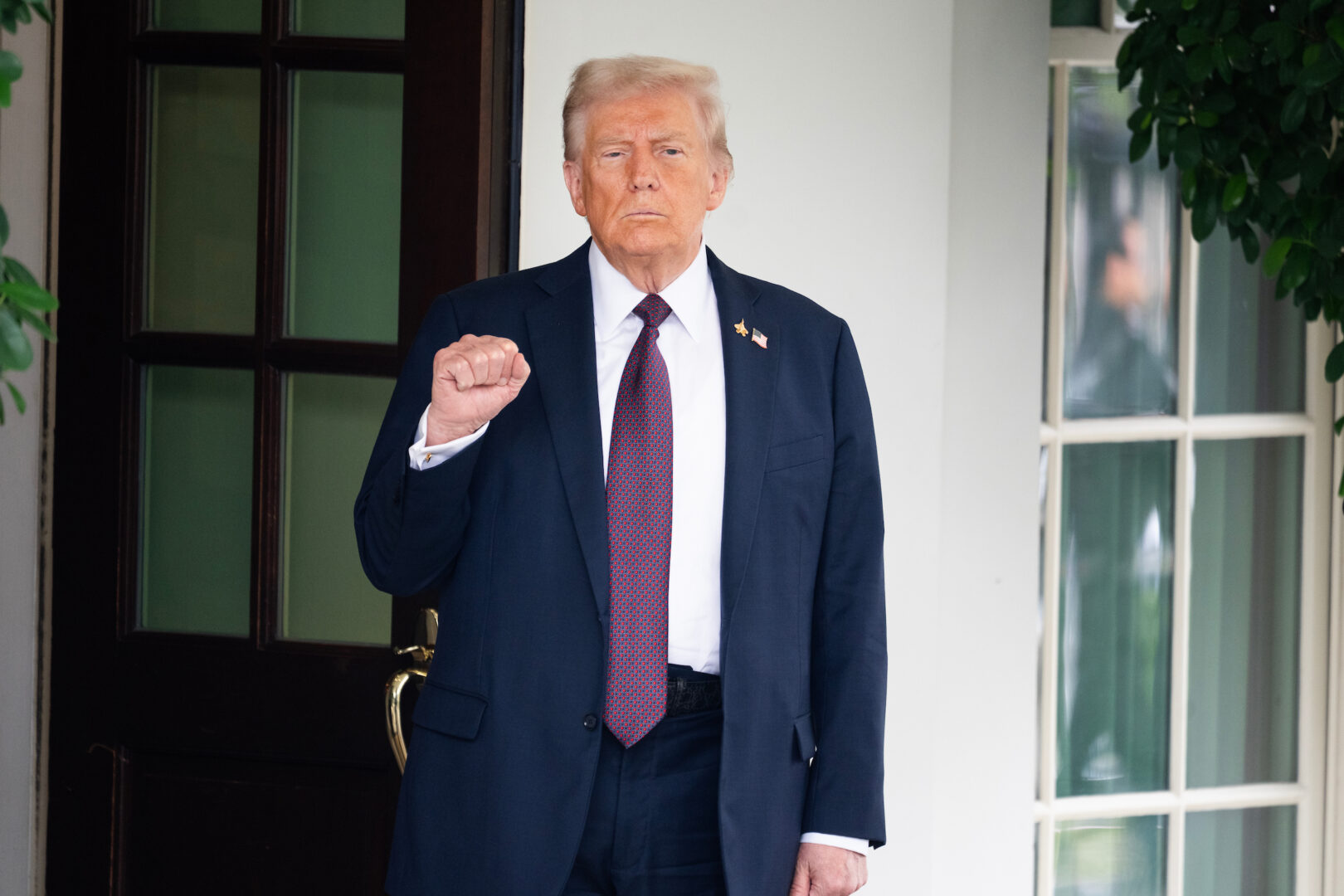 President Donald Trump is pictured here outside of the White House on Sept. 29. 