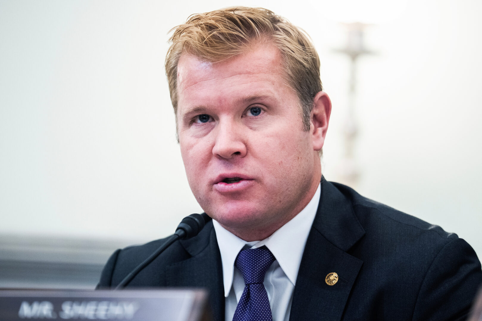 Sen. Tim Sheehy, R-Mont., said he would remove his hold on the Interior-Environment spending bill. (Tom Williams/CQ Roll Call)
