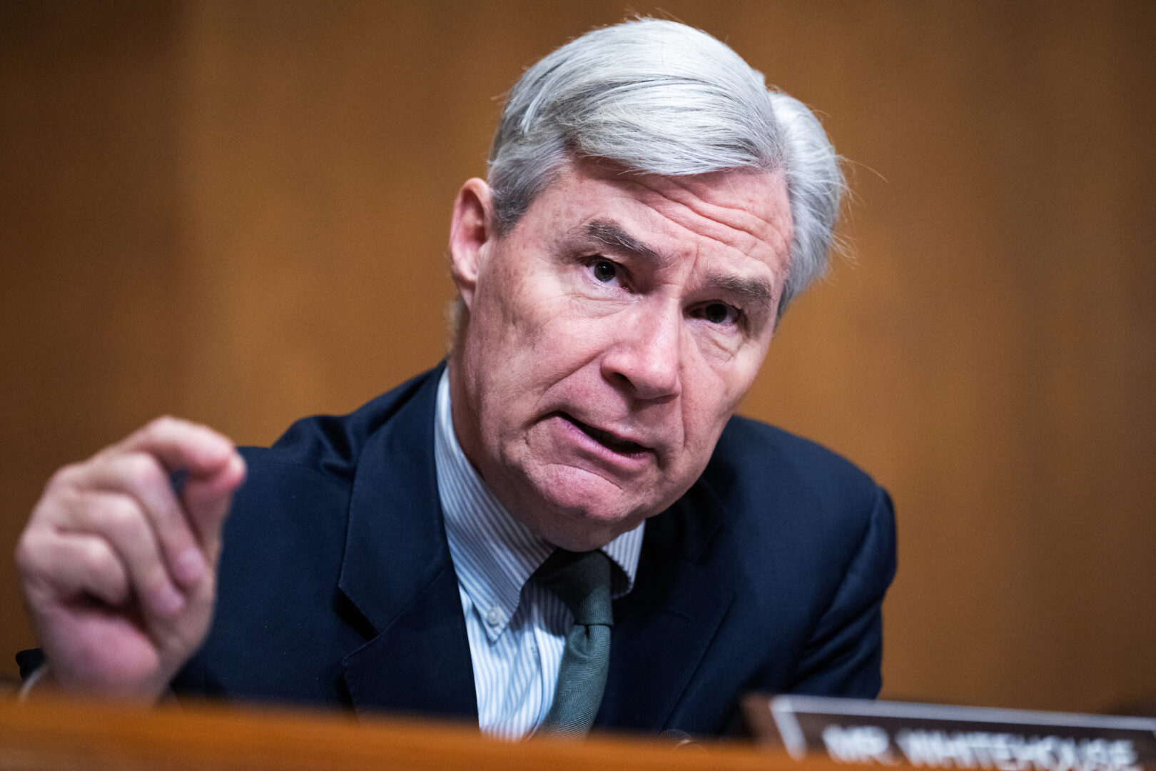 Sen. Sheldon Whitehouse, D-R.I., at a hearing in February 2025.