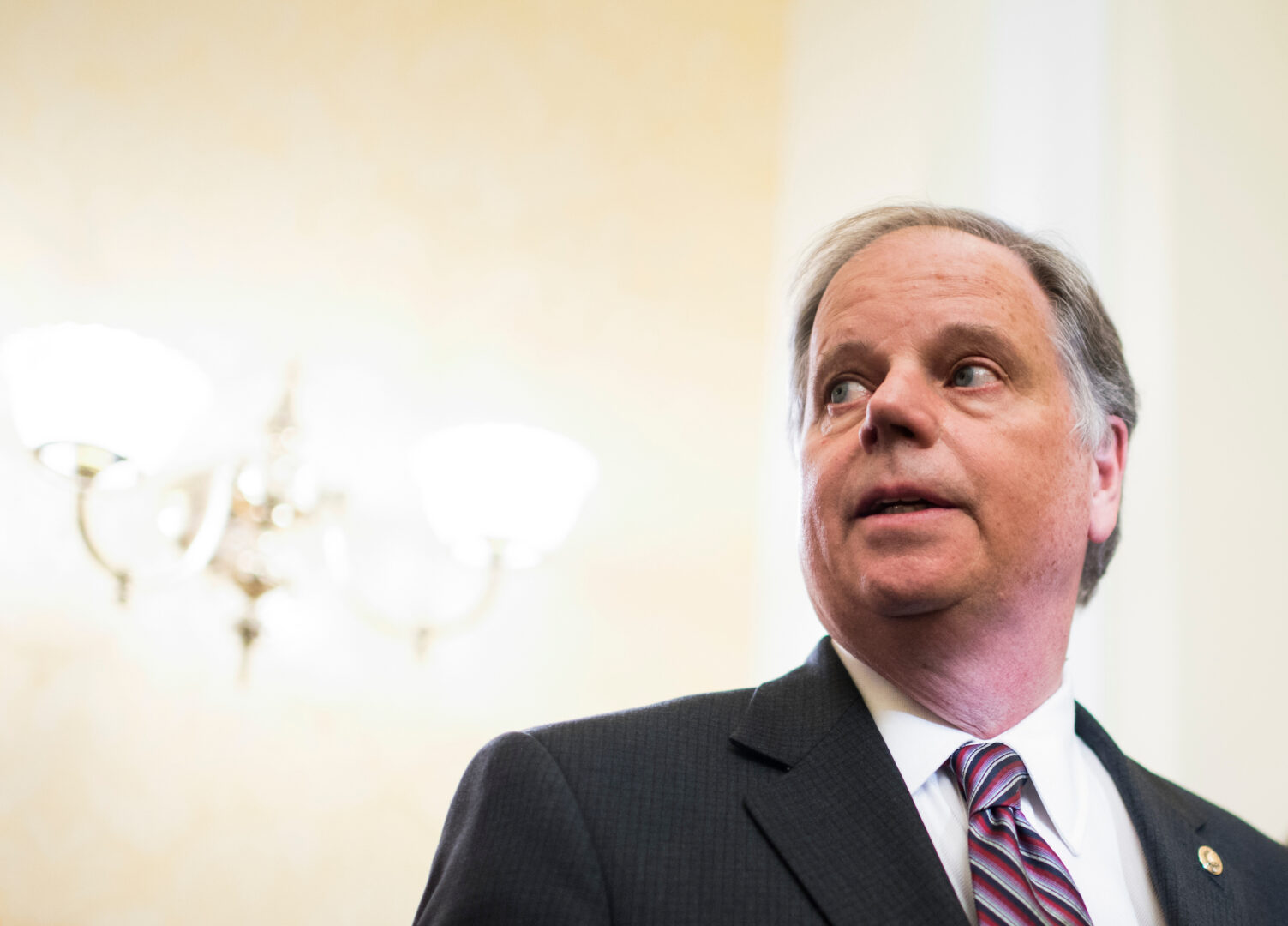 Doug Jones, seen here as a senator in 2019, recently invoked post-Jim Crow Southern politicians “who saw that a region’s success depends on justice.”