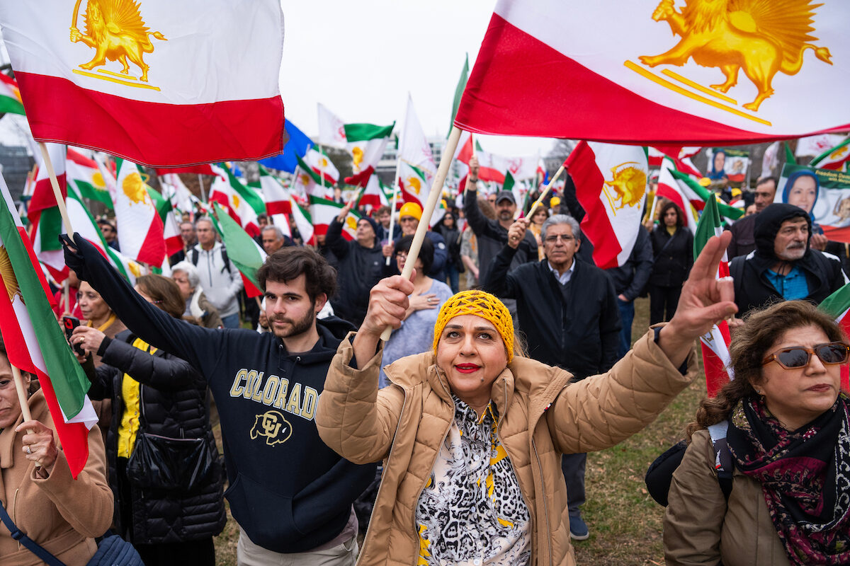 Iranian Americans rally in the Upper Senate Park on March 7 in support of a provisional government in Iran envisioned to be led by Maryam Rajavi, the president-elect of National Council of Resistance of Iran.