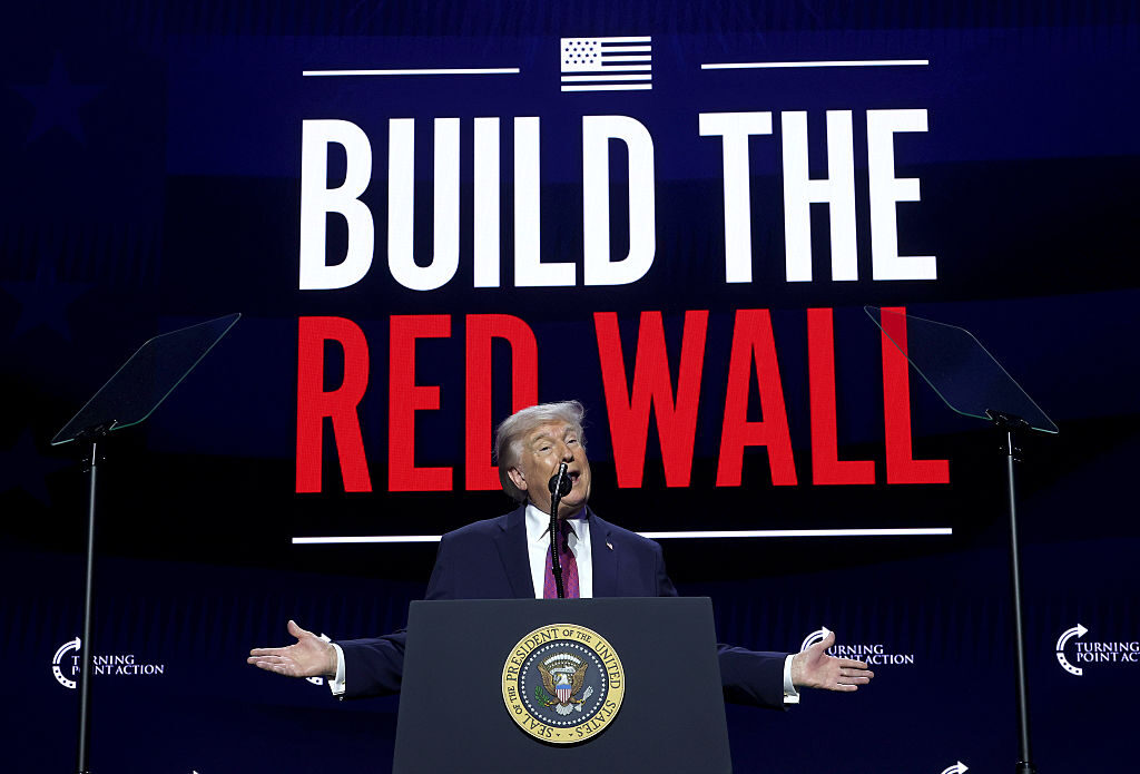 President Donald Trump speaks Friday during a Turning Point USA event at the Dream City Church  in Phoenix. 