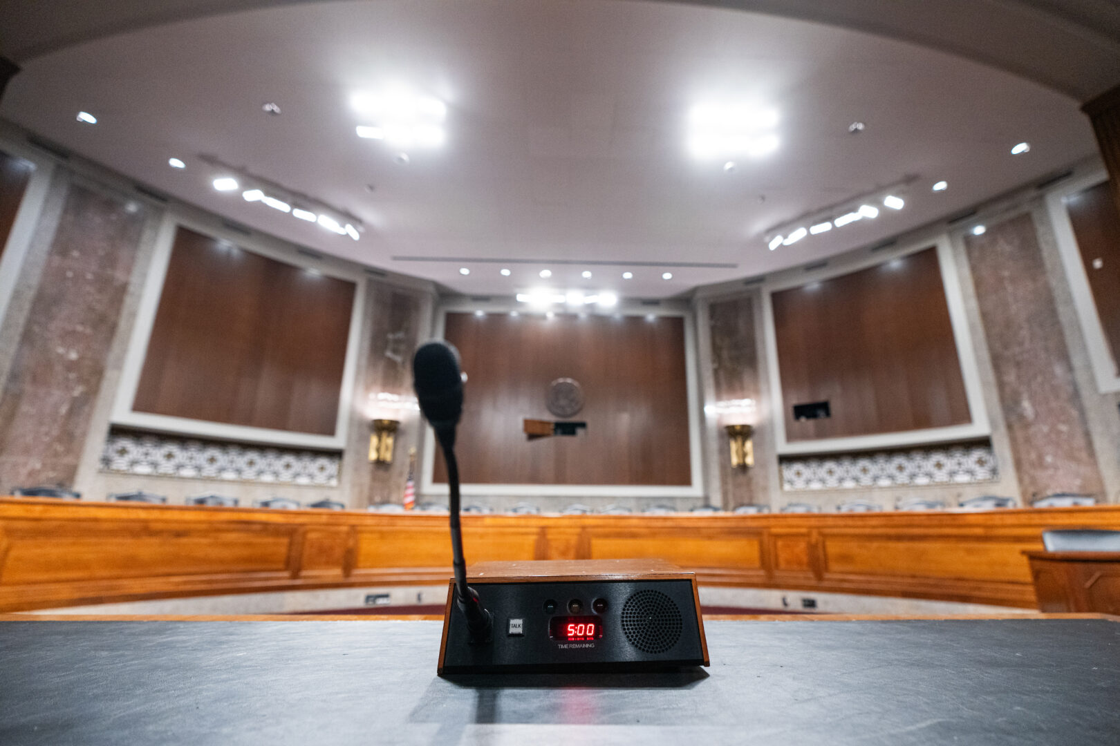 Walter “Jay” Clayton III, nominee to be director of national intelligence, was scheduled to sit at this witness table for his confirmation hearing in the Dirksen Senate Office Building on Wednesday. But that didn’t end up happening.
