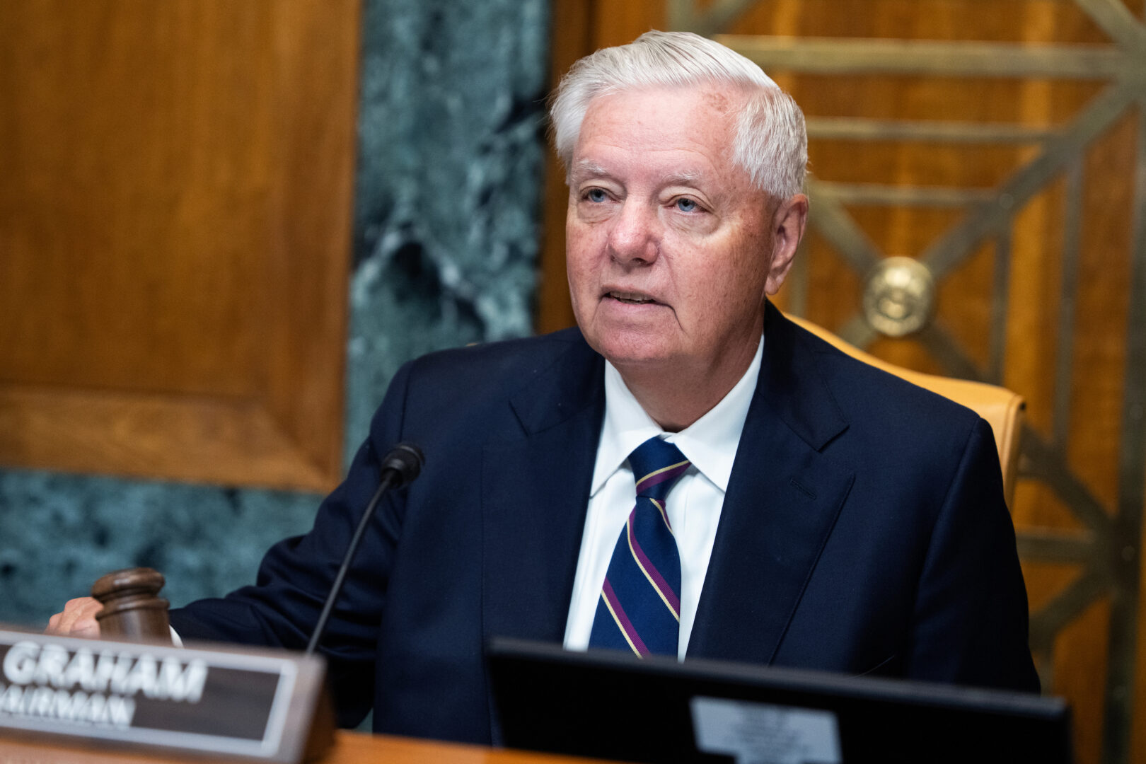 Sen. Lindsey Graham, R-S.C., conducts a Senate Budget Committee confirmation hearing on Tuesday, June 16, 2026. 