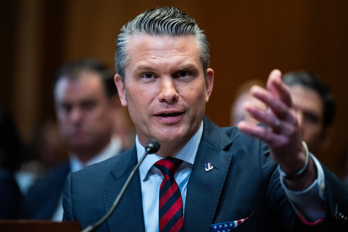 Secretary of Defense Pete Hegseth testifies before the Senate Appropriations  Subcommittee on May 12. Hegseth announced plans to livestream the execution of the man convicted of carrying out the 2009 mass shooting at Fort Hood. 